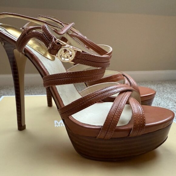 MICHAEL Michael Kors Brown Strappy Heels - Picture 9 of 9
